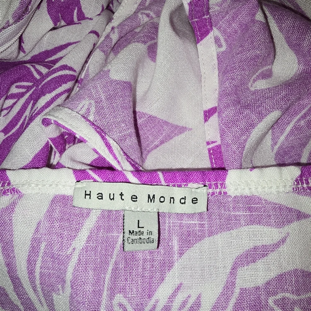 Purple Hawaiian Style Dress Large - Picture 13 of 14